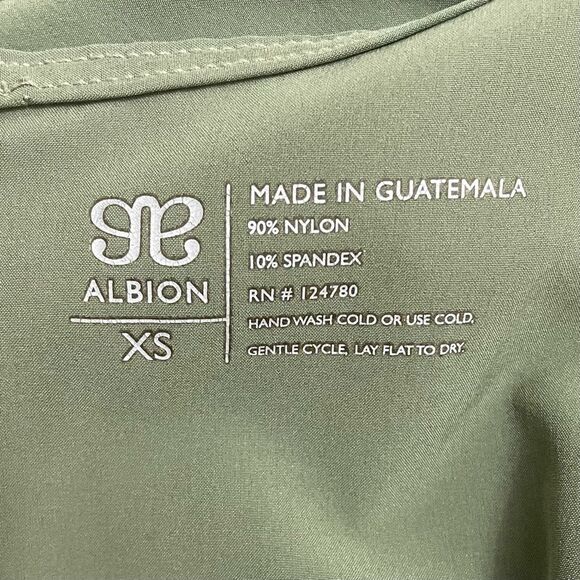 Albion Fit Cap Sleeve Active Jumpsuit Olive Green Elastic Waist Onepiece Size XS - Picture 10 of 11